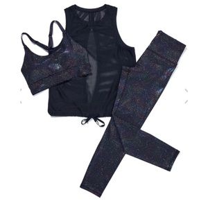 WildFox Interstellar 3 piece Workout Set L